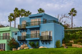 House Architecture Palm Trees