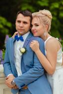 a girl and a guy at a wedding