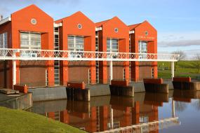 Cute houses by the water