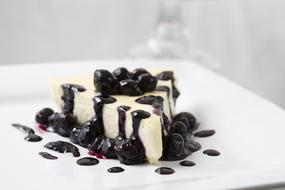 delicious cake with berry syrup
