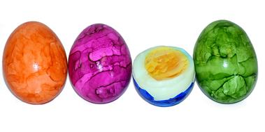 boiled colored eggs