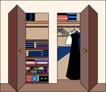 graphic closet dress clothes shelf