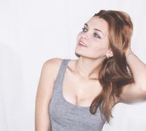 adorable girl looking sideways