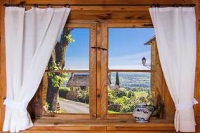 Rustic window Curtain