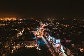 Night City aerial view