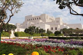 Royal Opera House and flowers garden