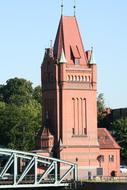 high tower with a bridge