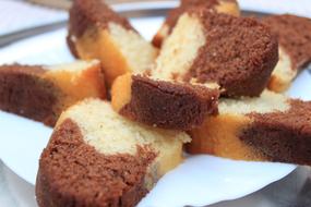Chocolate baked goods on a plate