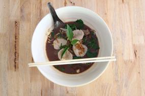 Rice noodle soup