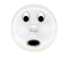 man moon face night sky male