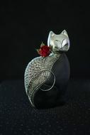 Noble Cat Figure Black Silver