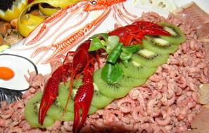 seafood with fruit