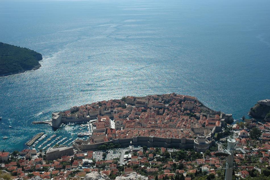 top view of the sea