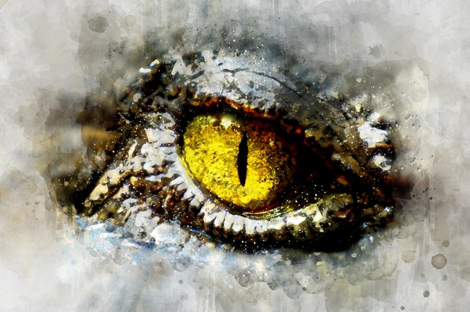 alien crocodile eye reptilian