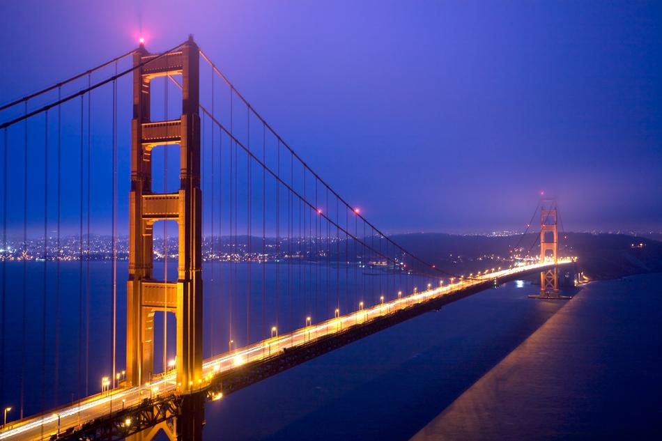 Bridge Dusk Sky Suspension