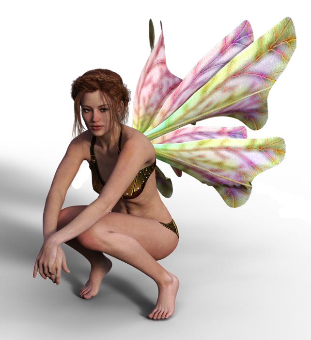 The fairy sits little