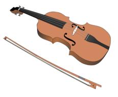 violin instrument classical drawing