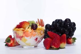 sweet fruits with cream