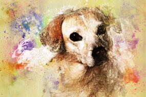 portrait watercolor abstract art