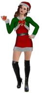 digital girl in christmas costume