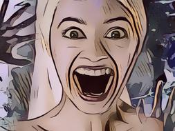woman screaming at home