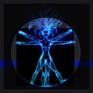 vitruvian man neon