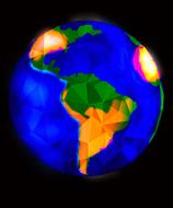 beautiful earth globe map drawing