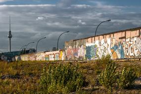 East Side Gallery Wall railway station in Berlin