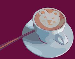cute coffee mug with a bear pattern