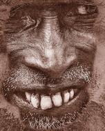 man portrait old fold male face