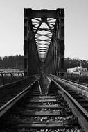 black and white, railway bridge in Passau, Germany