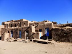 stone buildings in the desert