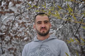 Man Portrait Snow tree