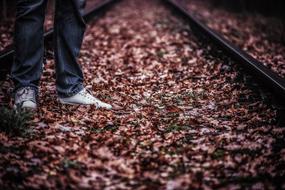 Tracks Man Character Feet