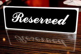 reserved table