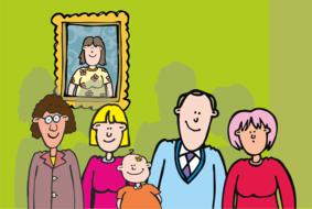 family cartoon people group