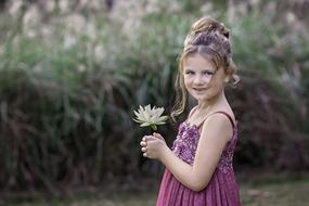 Child Portrait Girl Flower