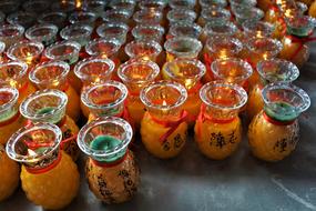 delicious dessert in glass jars