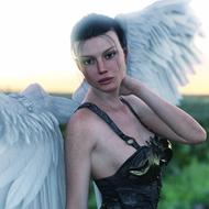 the angel woman is beautiful