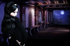 Goth woman is beautiful.