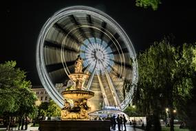 Ferris Wheel Night-Life Urban