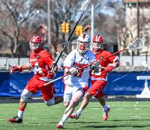 two teams, lacrosse competition