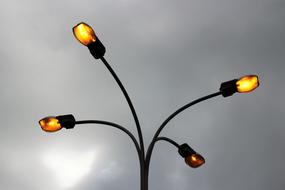 cloudy sky over city lighting