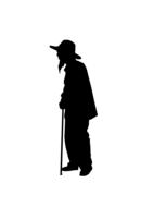 silhouette chinese hat man