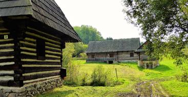 House Wood Lawn At The Age