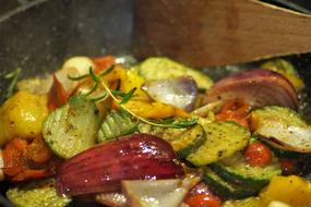 roasted vegetables with spices