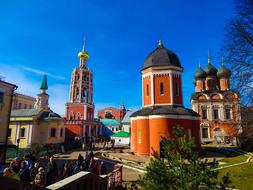 church square with bathing buildings