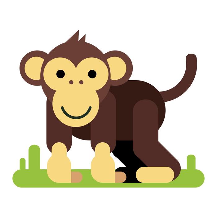 monkey on green grass landscape