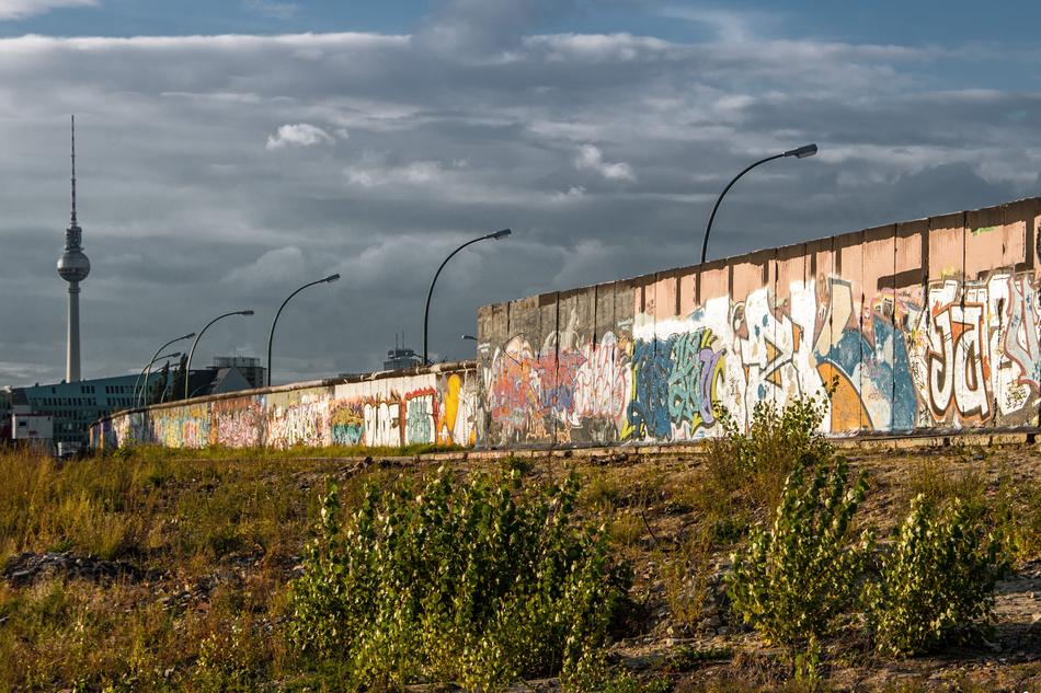 East Side Gallery Wall railway station in Berlin