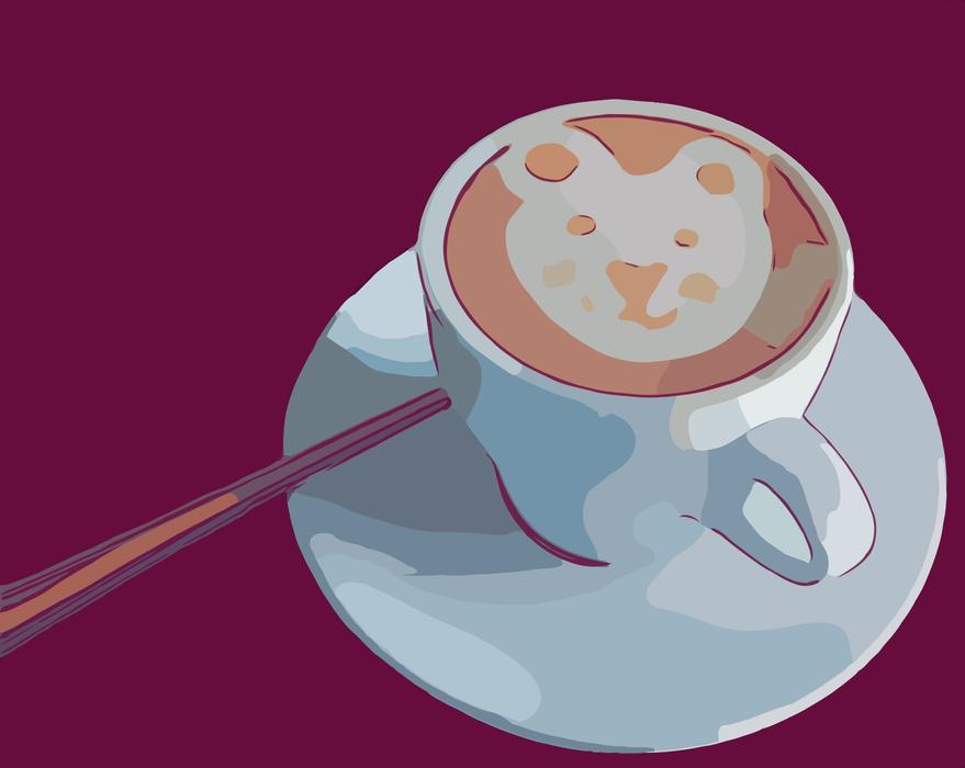 cute coffee mug with a bear pattern